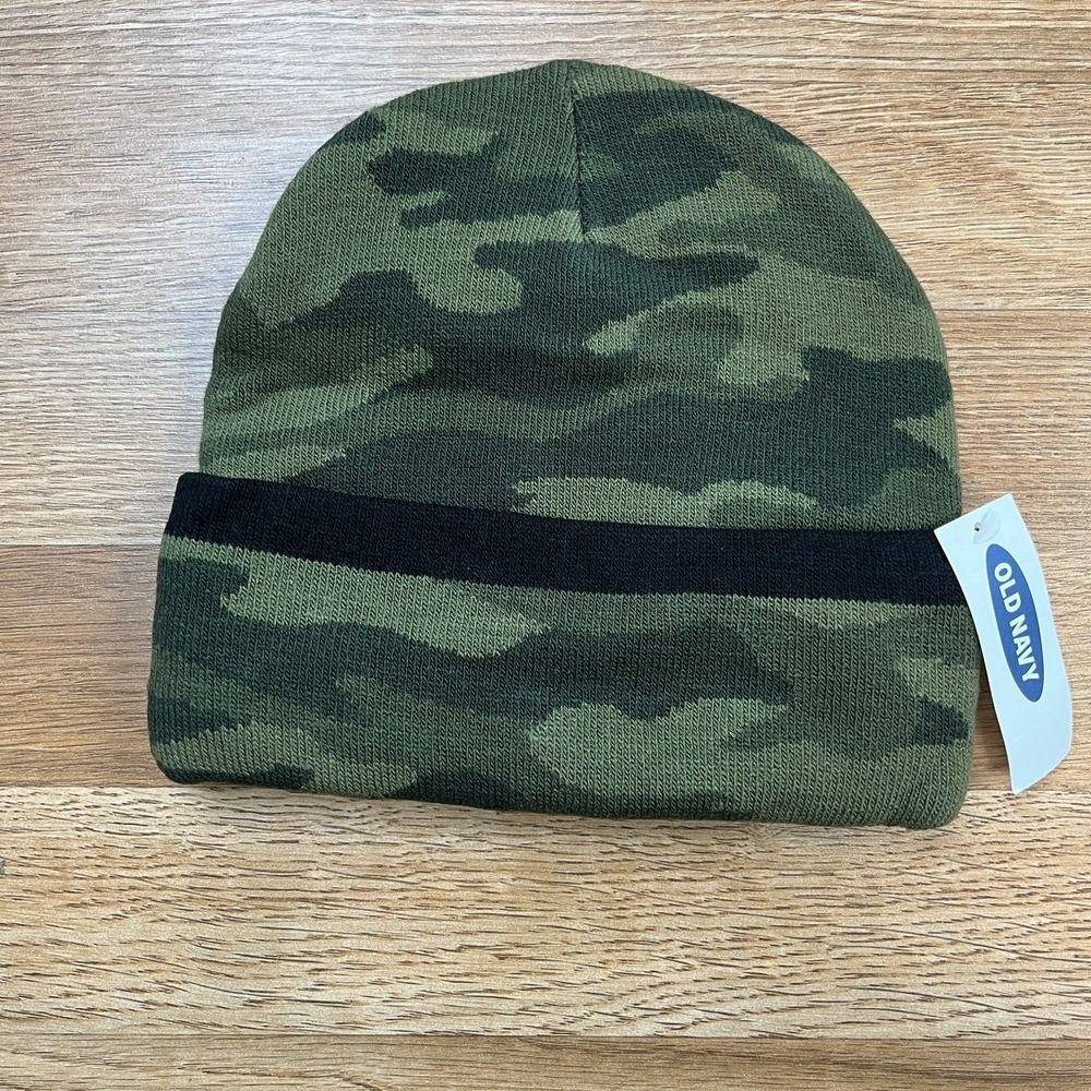 Old Navy Boys Lightweight Sweater-Knit Camo‎ Beanie Size L/XL NEW